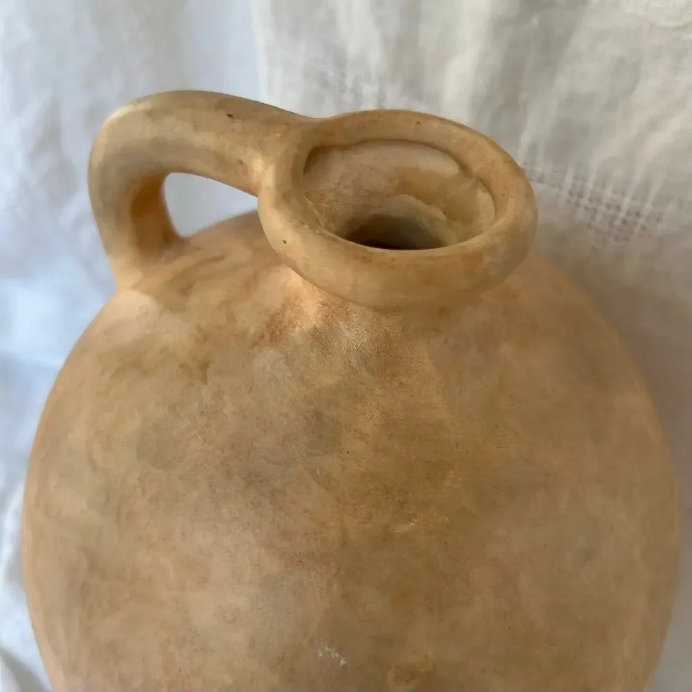 NEW‎ Threshold Studio McGee Weathered Jug Vase Big Earthenware Rustic Brown 10x7